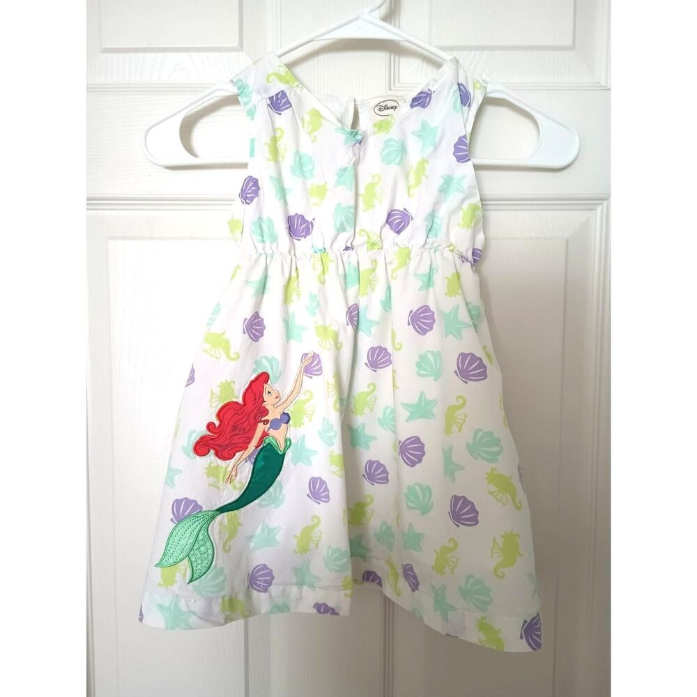 Disney Little Mermaid Girls Sundress White Size 4
